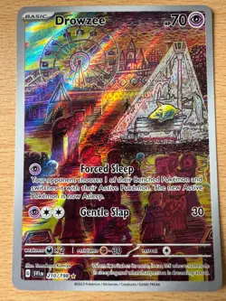 Pokemon TCG Scarlet and Violet Drowzee Card 210/198 Illustration Rare NM - Image 1