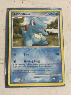 Pokemon TCG Totodile DP Training Kit 1 Blue 8/12 Regular Common - Image 1