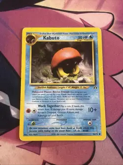 Pokemon TCG Kabuto Neo Discovery 56/75 Unlimited Regular Common DMG - Image 1