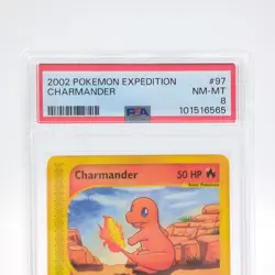 2002 POKEMON EXPEDITION #97 CHARMANDER PSA 8 NM-MT - Image 3