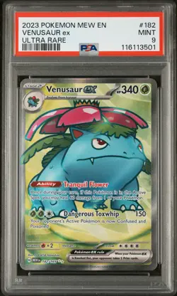 Venusaur Ex Ultra Rare Pokemon Mew 151 182/165 PSA 9 - Image 1