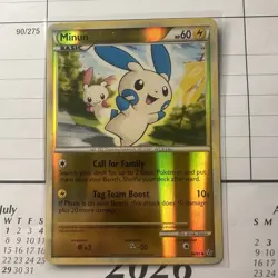 Pokemon Minun Reverse Holo 34/95 – HeartGold SoulSilver Unleashed - Image 1