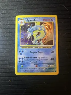 Pokemon Gyarados Holo Rare #006/102 Base Set 100 HP Dragon Rage Bubblebeam Engl… - Image 2