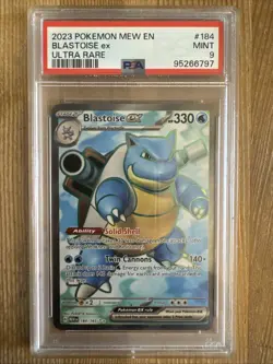 Blastoise ex 184/165 Ultra Rare - English Pokemon 151 PSA 9 - Image 1