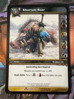 World of Warcraft TCG Promo Crafted 3/3 Khorium Boar - Image 1