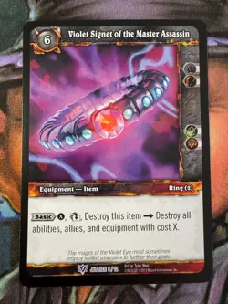 World of Warcraft TCG Promo Justice 8/12 Violet Signet of the Master Assassin - Image 1