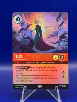Disney Lorcana Winterspell Elsa Concerned Sister Enchanted 215/204 Holofoil - Image 1