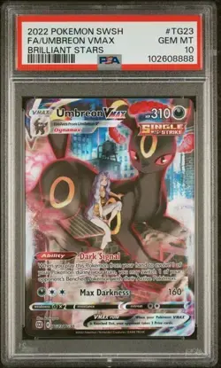 PSA 10 GEM MINT Umbreon VMAX TG23/TG30 Brilliant Stars Pokemon Card - Image 1