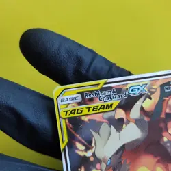 Reshiram & Charizard GX SM201 Tag Team Alt Art Full Art Promo Card - Image 3
