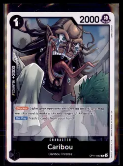 One Piece Caribou OP11-083 A Fist of Divine Speed Rare Holo 4 card lot - Image 1