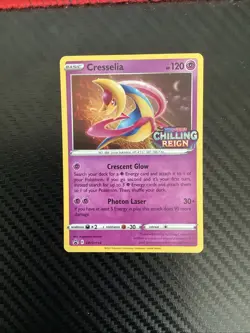 CRESSELIA SWSH114 Chilling Reign Prerelease Promo Holo Rare Pokemon Card NM - Image 1