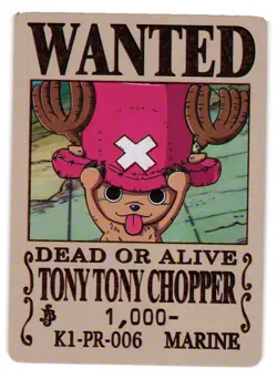 TONY TONY CHOPPER K1-PR-006 ONE PIECE WANTED Anime Collectible CCG Card - Image 1
