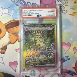 PSA 10 Leafeon ex SAR 200/187 Terastal Festival Japanese Pokemon Card Game - Image 1