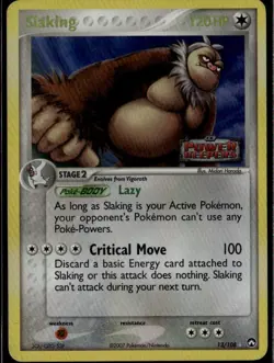 Slaking Holo Rare Power Keepers 13/108 Colorless Reverse Holo Pokemon Card - Image 1