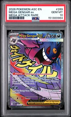 2026 Pokemon Mega Gengar ex Mega Attack Rare 269/217 GEM MINT PSA 10 - Image 1