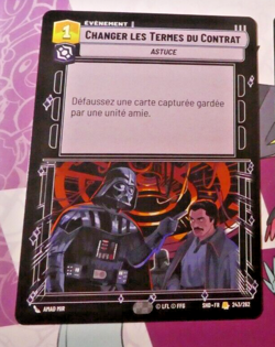 Star Wars Unlimited Ombres de la Galaxie Card Rare Carte 243/262 FR Mint - Image 1