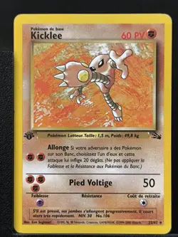 Carte Pokemon Kicklee 22/62 Edition 1 ED 1 Fossile Wizards FR - Image 2