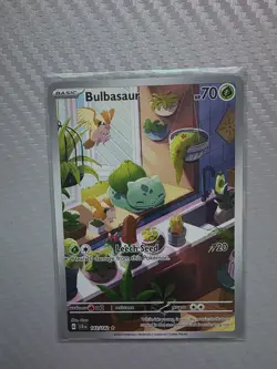 Pokemon Stellar Crown Bulbasaur 143/142 Illustration Rare IR (NM) - Image 1