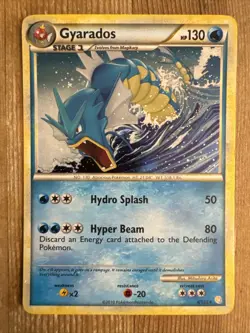 Pokemon TCG Gyarados Heartgold & Soulsilver 4/123 Holo Holo Rare MP - Image 1
