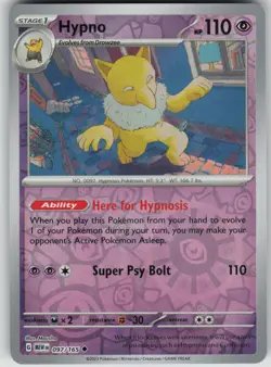 Pokemon TCG Hypno Uncommon Reverse Holo SV: Scarlet & Violet 151 097/165 - Image 1
