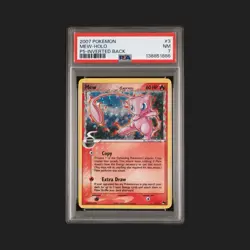 2007 POKEMON POP SERIES 5 INVERTED BACK #3 MEW-HOLO PSA 7 - Image 1