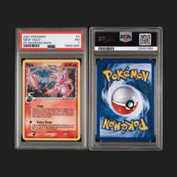 2007 POKEMON POP SERIES 5 INVERTED BACK #3 MEW-HOLO PSA 7 - Image 3