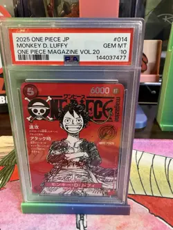 2025 One Piece Monkey D. Luffy SR Magazine Promo ST21-014 PSA 10 Gem Mint - Image 1