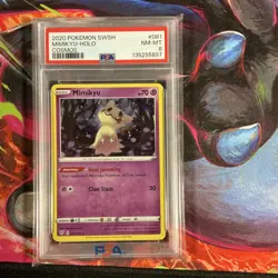 Pokemon Mimikyu Miscellaneous Cards & Products Cosmos Holo 081/189 PSA 8 70 HP - Image 1