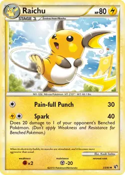 Raichu 33/90 Undaunted Pokemon Card NM - Image 1
