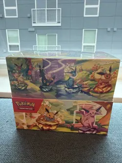 Set of Prismatic Evolutions EMPTY Mini Tins With Pokemon art card/coin- Lot Of 8 - Image 3