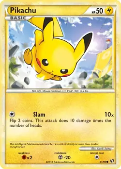 Pikachu 61/90 Undaunted Pokemon Card NM - Image 1
