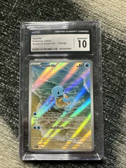 Squirtle 170/165 Scarlet & Violet 151 CGC 10 Gem Mint Graded Pokemon Card - Image 1