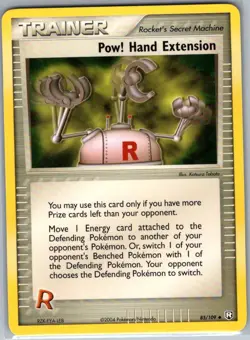 Pow! Hand Extension 85/109 Non Holo Team Rocket Returns - Pokemon Card - NM - Image 1