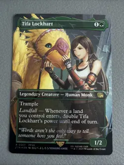 MTG Tifa Lockhart 567 Borderless Chocobo Track Foil Final Fantasy FIN - Image 1