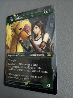 MTG Tifa Lockhart 567 Borderless Chocobo Track Foil Final Fantasy FIN - Image 4