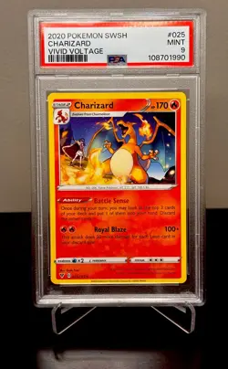 Pokemon SWSH Charizard 025/185 Vivid Voltage Psa 9 Mint - Image 1
