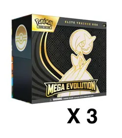 (3) Pokemon Mega Evolutions Elite Trainer Box ETB SEALED - Image 1