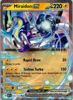 Miraidon ex 079/197 Double Rare Pokemon TCG SV03: Obsidian Flames NM - Image 1