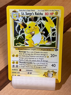 Lt. Surge’s Raichu #11 - Gym Challenge 2000 Pokemon - 11/132 Unlimited Holo Rare - Image 3