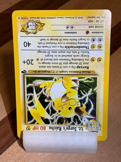 Lt. Surge’s Raichu #11 - Gym Challenge 2000 Pokemon - 11/132 Unlimited Holo Rare - Image 5