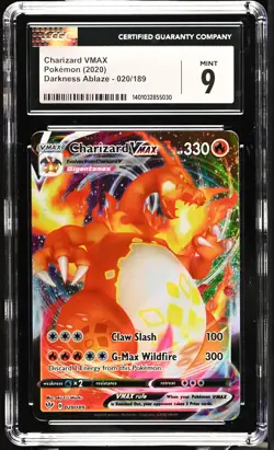 Charizard Vmax 020/189 Holo Darkness Ablaze Pokemon CGC 9 Mint - Image 1