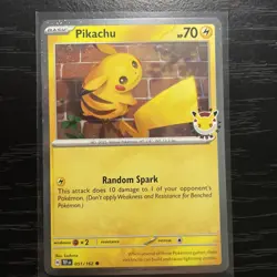 Pikachu 051/162 Pokemon Day 2026 - Anniversary Stamped NM - Image 1