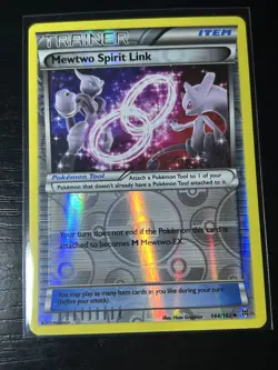 Mewtwo Spirit Link 144/162 Reverse Holo Pokemon BREAKthrough Uncommon - Image 1