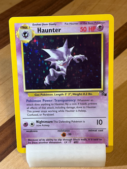 Haunter #6 - Fossil 1999 Pokemon - 6/62 Unlimited Holo Rare *Original Owner* - Image 3