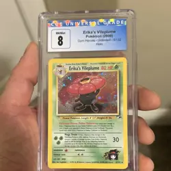 Pokemon Erika's Vileplume 5/132 Gym Heroes Holo Rare Unlimited 2000 CGC 8 - Image 1