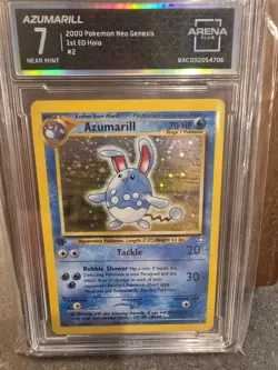 2000 Pokemon Neo Genesis 1st Edition Azumarill CGC NM 7! - Image 1