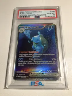 2023 Pokemon Blastoise ex Mew EN SIR PSA 10 - Image 1