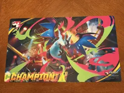 Mega Charizard ex League Cup Champion Play Mat Pokemon TCG Official New - Image 1