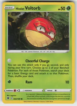 Hisuian Voltorb - (Cosmos Holo) Promo Deck Exclusives 002/189 Pokemon - Image 1