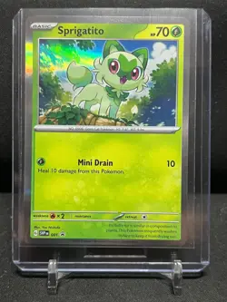 Sprigatito SVP 001 Black Star Promo Pokemon 2023 Scarlet & Violet NM - Image 1